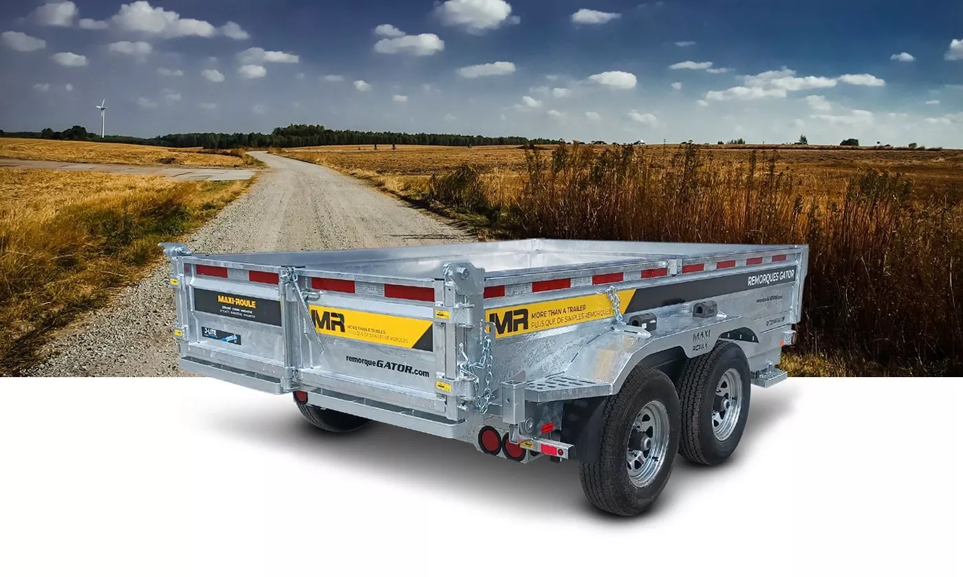 Remorque Dompeur Galvanisée 6 x 12 - 10000lbs - Maxi-Roule Econo