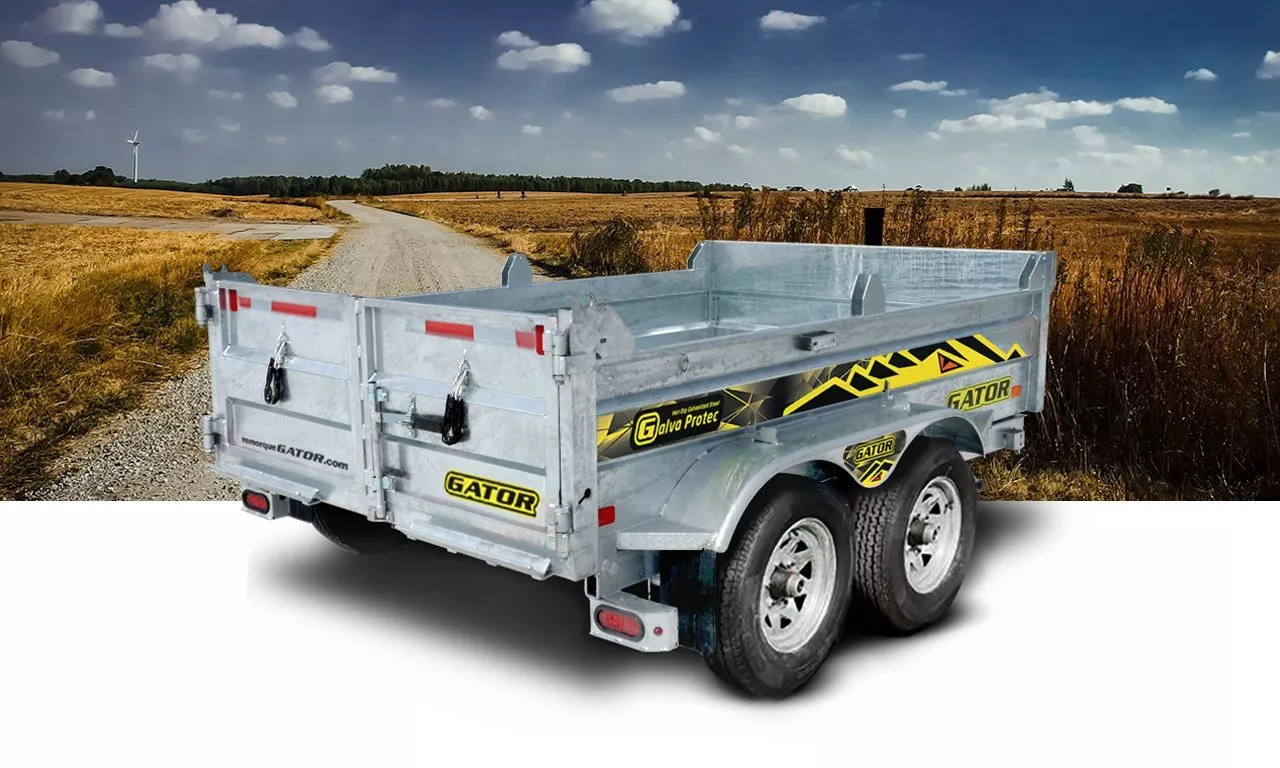 Remorque à bascule Galvanisée 6 x 10 - 10000lbs