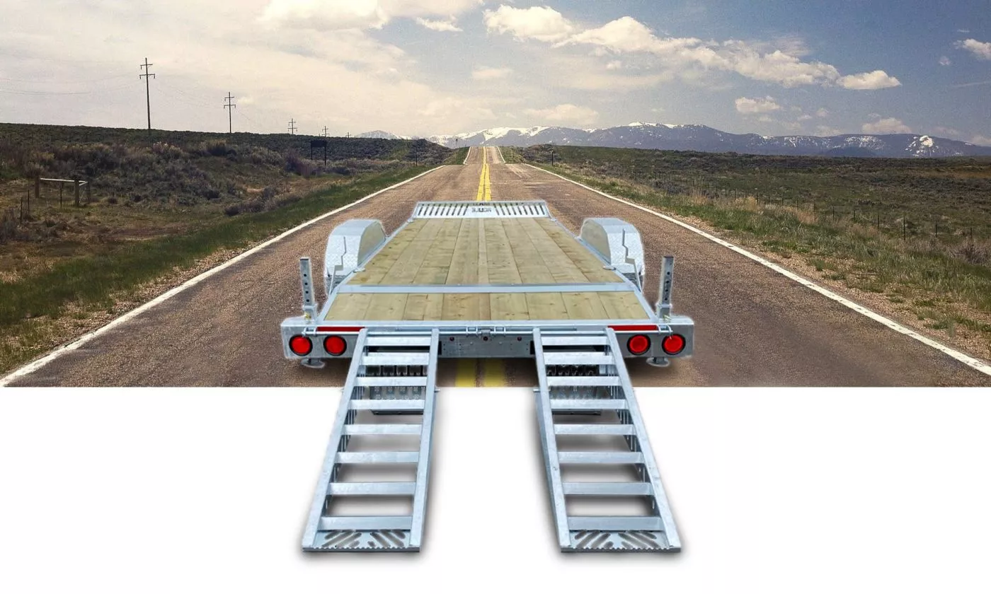 Remorque Plateforme Galvanisée 81 x 16 (14+2) - 14000lbs - MX – Image 3