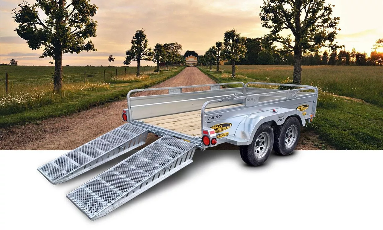 Remorque Utilitaire Galvanisée 66 x 123 ta - rs - freins electriques - MX – Image 3